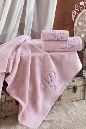 MNZ-100% القطن 3 قطعة حب حمام منشفة مجموعة - Ellia Soft