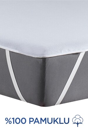 %100 Pamuklu 4 Köşe Lastikli Sıvı Geçirmez Yatak Koruyucu Alez PMK4köşe - Dream Time