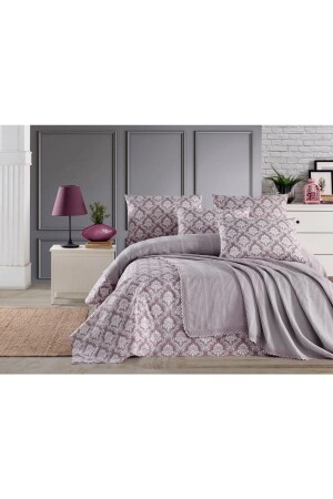 %100 Pamuklu Çeyizlik Çift Kişilik Güpürlü Pike Yatak Örtüsü Takım - Kardelen