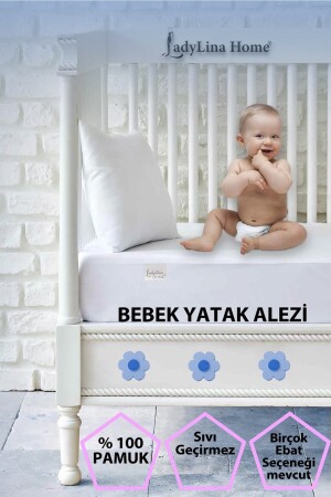 %100 Pamuklu Sıvı Geçirmez Bebek & Çocuk & Tek Kişilik Yatak Koruyucu Alezi - Ladylina Home