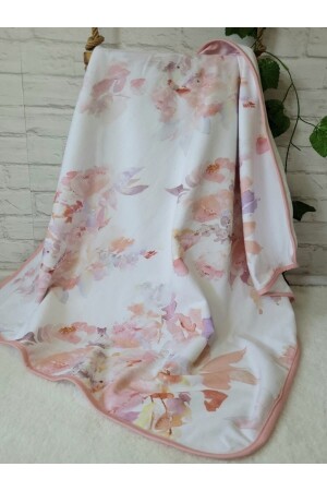 100 % Baumwolle, weich gemusterte, doppellagige Baby-Wickeldecke aus gekämmter Baumwolle, 75 x 90 cm / Ebruli PH10203BPB - PAMUK HANIM