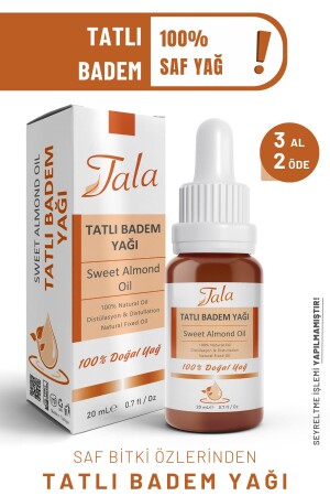 %100 Saf Ve Doğal Tatlı Badem Yağı Soğuk Sıkım 20 ml - 1