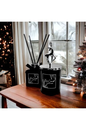 عطر من الفضة ذو رأس من العشبة من الفضة المفصلة وشمعة سوداء 100 مل - Tiem Concept