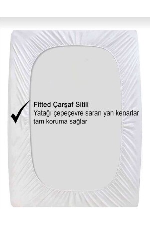 100 X 200 Dört Mevsim Kullanılır Mıcro Full Kenar Kenar Lastikli Fitted Sıvı Geçirmez Yatak Alezi Akfil-T - 6