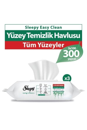 منز - سهل تنظيف السطح منشفة تنظيف 100 ورقة X 3 قطع - Sleepy