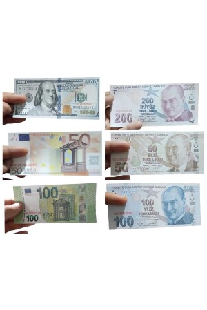 1000 Adet Euro ,tl Ve Dolar Karma Geçersiz Sahte Düğün Film Dizi Paraları 1000 ADET DOLAR VE EURO KARMA - 1