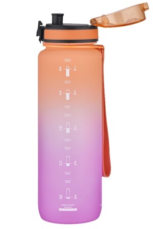 1000 ml große, zweifarbige, motivierende Tritan-Wasserflasche mit weichem Griff SM-3038-C4 - 2