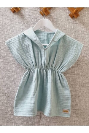 %100pamuklu Müslin Bürümcük Kapüşonlu Panço bornoz, Plaj Havlusu (KUMAŞLAR SERTİFİKALIDIR) panço45 - YadaBaby