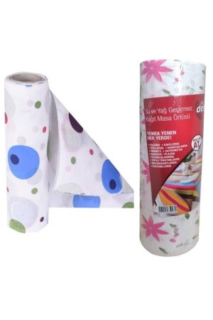 منازل مائدة قابلة للتفريغ من خلال قماش مائدة ومكافحة المياه والزيت 100x120 سم 10 قطع من ورقة الطاولة - Yönteks Mefruşat