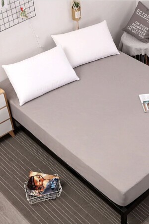 100x200 Tek Kişilik Lastikli Penye Çarşaf %100 Pamuk Bej - Ladynil