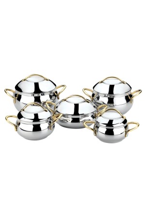 1010 Küre Tencere Seti küre gold 10 parça - Oms