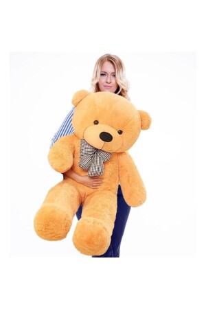 102 cm großer Teddybär mit Fliege (100 % lokal), braun - 2