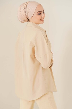 103901 Übergroßes Basic-Hijab-Hemd – Creme 103901BGD19 - 3