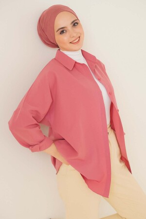 103901 Übergroßes Basic-Hijab-Hemd – Dusty Rose - 2