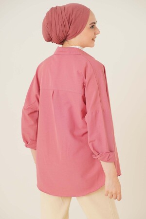 103901 Übergroßes Basic-Hijab-Hemd – Dusty Rose - 3