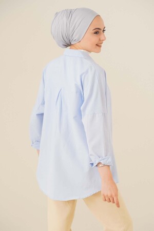 103901 Übergroßes Basic-Hijab-Hemd – Hellblau - 2