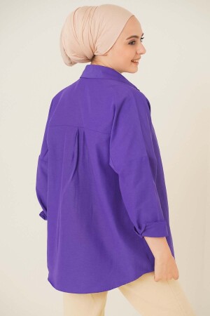 103901 Übergroßes Basic-Hijab-Hemd – Lila 103901BGD19 - 3