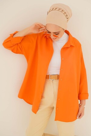 103901 Übergroßes Basic-Hijab-Hemd – Orange - 1