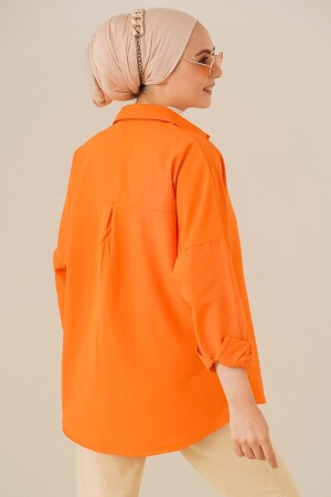 103901 Übergroßes Basic-Hijab-Hemd – Orange - 3