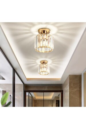 مـنـز - مودرن فخـر بلافون كريستال ستون ذهبية صفراء مدخل القاعة الشنـديلي 1041 برينز1041 - burenze