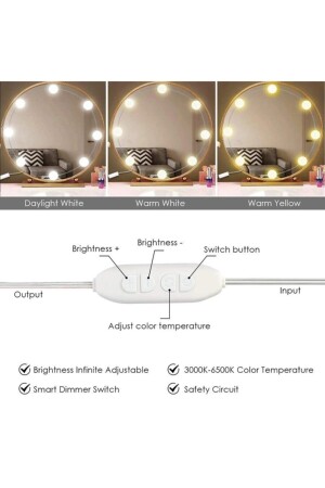 10LED USB Make-up Spiegel Lampe Hollywood Stil Dekoration Beleuchtung Badezimmer Hautpflege 0TSEVDEMA3 - 6