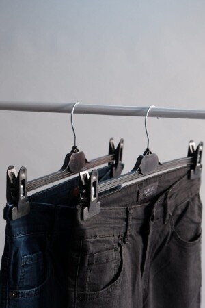 10'lu Plastik Mandallı Pantolon Etek Askısı - 5