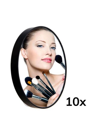 10x Büyüteçli Vantuzlu Pratik Kullanışlı Makyaj Lens Traş Aynası - 1