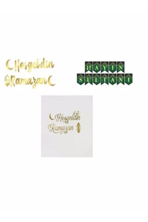 أزياء رمضان - مرحباً بكم رمضان الذهبية المضيئة - النابكين الذهبية - سلطان 11 شهر - Düvenci Ticaret