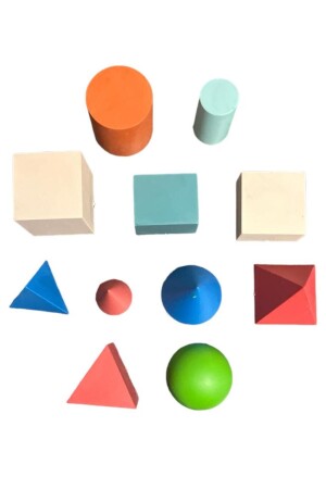 11-teiliges pädagogisches Mathematik-Set mit geometrischen Formen für Grundschule und Vorschule - 5