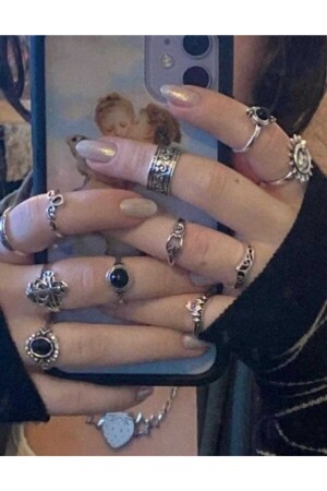 11-teiliges Ringset für Damen - Vintageamer