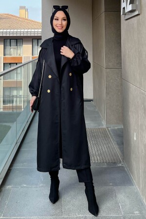 11032-SCHWARZ Trenchcoat - 2