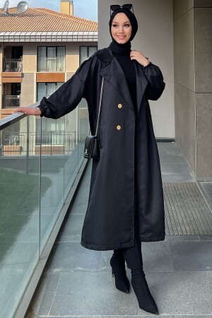 11032-SCHWARZ Trenchcoat - 5