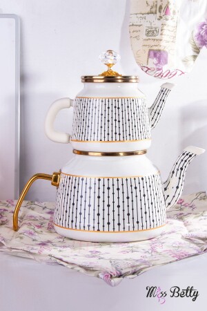 (منز) - (إيناميل) ، فنجان الشاي أسود قطرة111 - Miss Betty