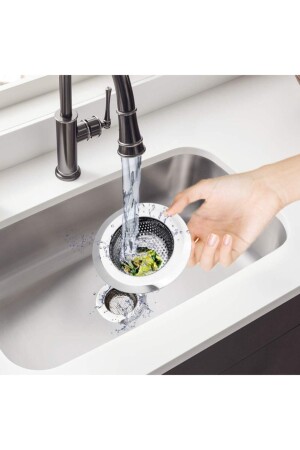 11.5 Cm Büyük Boy Paslanmaz Çelik Lavabo Süzgeci - Evye Süzgeci 11.5 Cm - 3