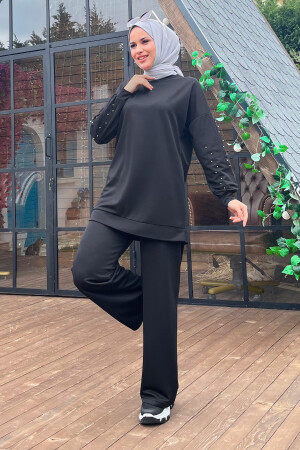 11538-SIYAH Tunik+Pantolon - 1