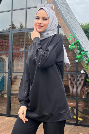 11538-SIYAH Tunik+Pantolon - 2