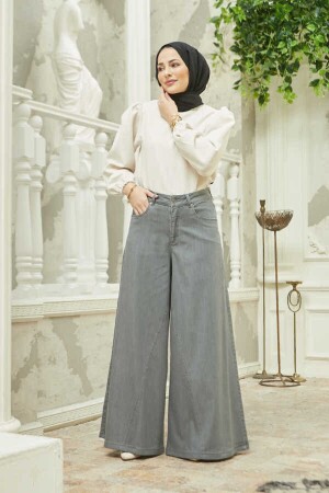 1162-Denim Pantolon Etek Gri - Neways