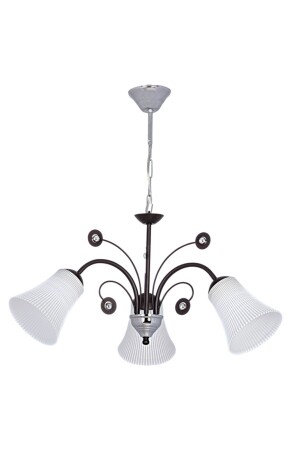 م.ن.ز-إيدل تصميم فاخر حديث اللون الأسود 1167 غرفة المعيشة الزجاجية - المطبخ - غرفة النوم 3-قطعة الشنابل idilsiyah. - Fer Avize