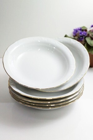 طقم عشاء من 12 ذهب ذهبية زمن 19 سم ذهب - Porland