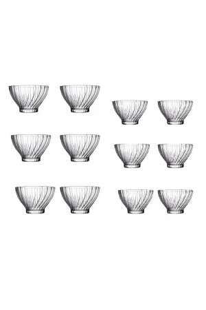 كأس زجاجي متعدد الأغراض - كأس خفيفة الإفطار 12 قطعة 2 أحجام pb530216-1 - Paşabahçe