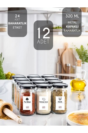 م.ن.ز-12 قطع بركة معدنية سوداء مع بركة زجاجية معقرة و 20 قطعة علامات على العطور مجموعة 320cc بركة العطور-10 - KitchenMood