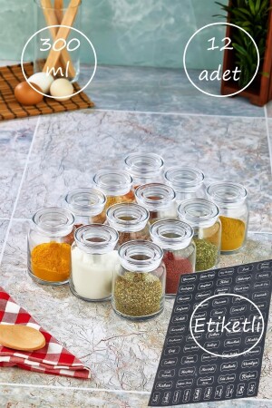 12 قطعة من 300 مل زجاجية وعاء العقاقير المعدة وعاء تخزين أكريليك شفافة مع غطاء FBZ-L200-3*0*0 - FBZhome