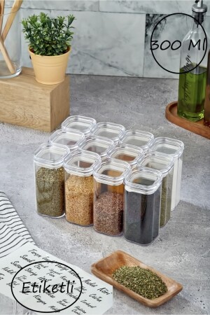 مكون من 12 قطعة 300 مل من إكريليك لعباء العقاقير المعدة للاستخزين LDR30045442102 - LİDER TİCARET