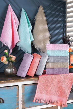 مجموعة من المواد المعدنية من 12 30x50 سم من اليد والوجههم مناشفة المطبخ - Zeynep Tekstil