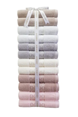 منشفة وجه من إيليسا 12 قطعة - 6 ألوان - 50 × 80 سم - Özdilek