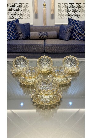 م.ن.ز-12 قطعة ذهبية طاسة للاستعمال لـ 6 أشخاص - Almarandi