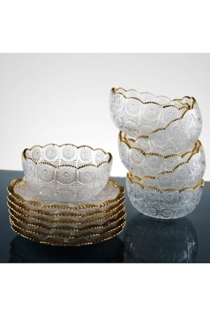 مـنـز-12 قطعة ذهبية مجموعة الكوكي المفصلة لـ 6 أشخاص - Rayan