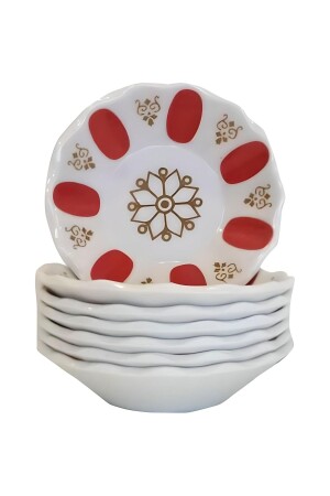 ميني زيد - الميلامين مقهى أحمر أبيض صحن الشاي 12 قطعة + 96 قطعة شراء 6 قطع 869794632408 - Ermiya