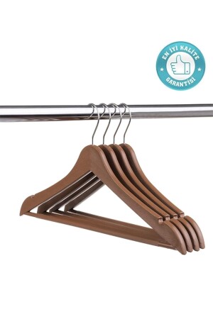 MNZ-12 قطع - خشب تبدو بلاستيكية جودة براون الملابس معلقة - Babylondy