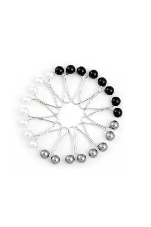 12 Adet Eşarp Şal Klipsi - Hijabchi